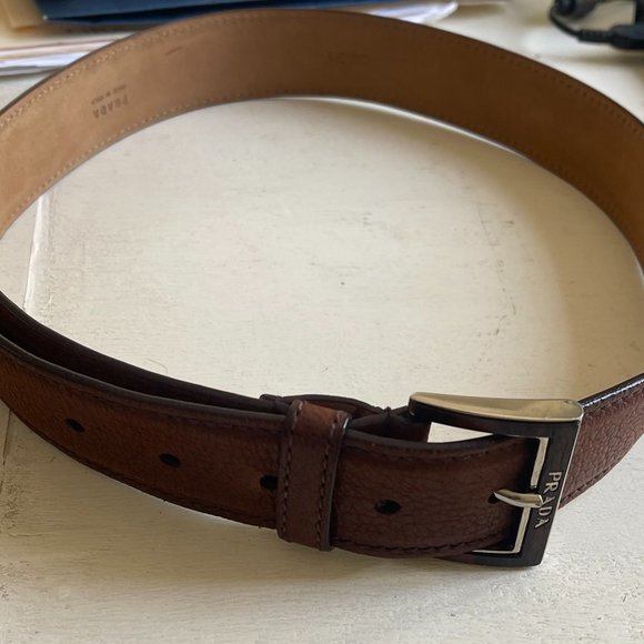 Prada Brown Leather Belt - Picture 3 of 3
